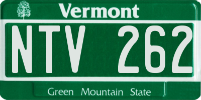 VT license plate NTV262