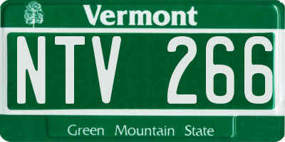 VT license plate NTV266