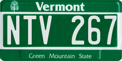 VT license plate NTV267