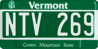 VT license plate NTV269