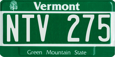 VT license plate NTV275