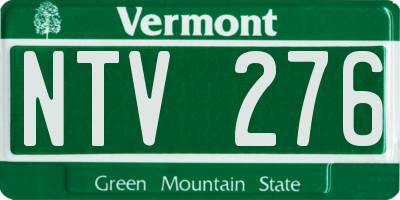 VT license plate NTV276