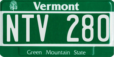 VT license plate NTV280