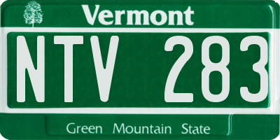 VT license plate NTV283