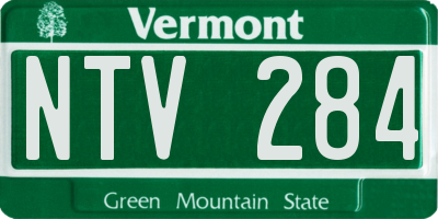 VT license plate NTV284
