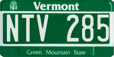VT license plate NTV285
