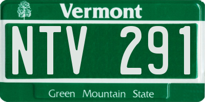 VT license plate NTV291