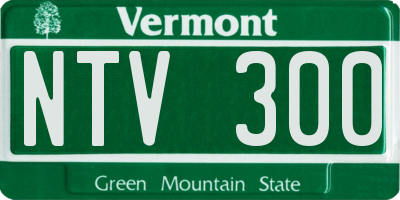 VT license plate NTV300