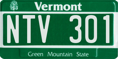 VT license plate NTV301