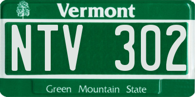 VT license plate NTV302