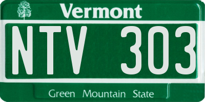 VT license plate NTV303
