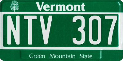 VT license plate NTV307