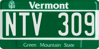 VT license plate NTV309