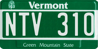 VT license plate NTV310