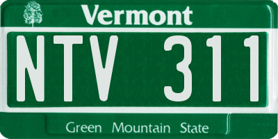 VT license plate NTV311
