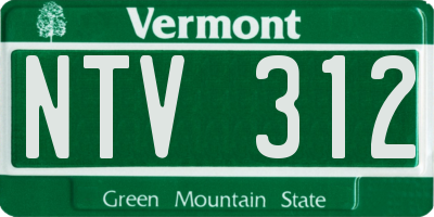 VT license plate NTV312