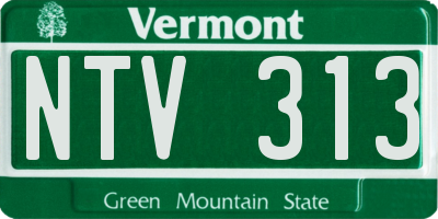 VT license plate NTV313