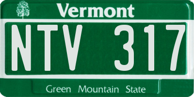 VT license plate NTV317