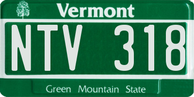 VT license plate NTV318
