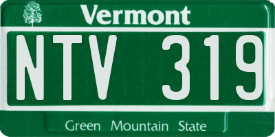 VT license plate NTV319
