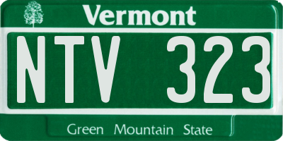 VT license plate NTV323