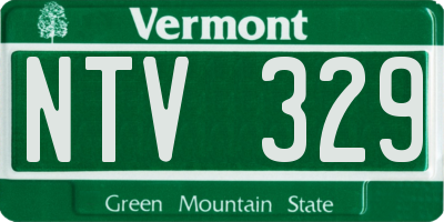 VT license plate NTV329