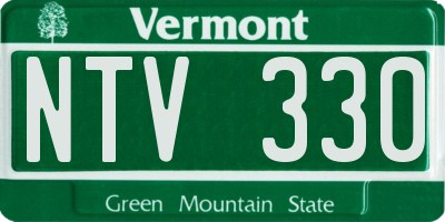 VT license plate NTV330