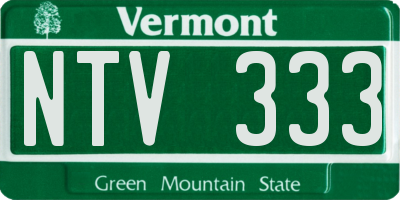 VT license plate NTV333