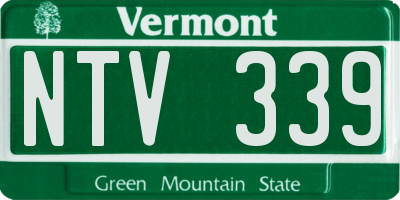 VT license plate NTV339