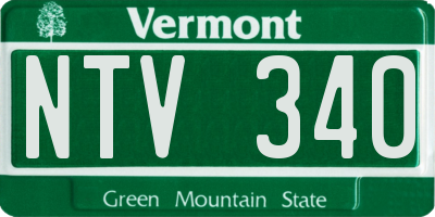 VT license plate NTV340
