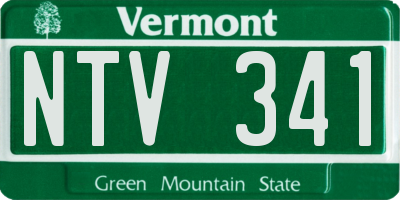VT license plate NTV341