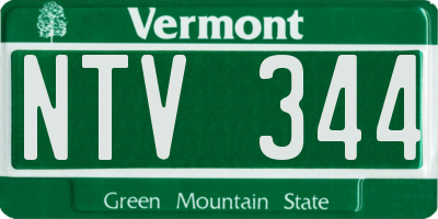 VT license plate NTV344