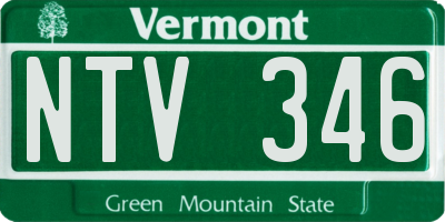 VT license plate NTV346