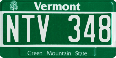 VT license plate NTV348