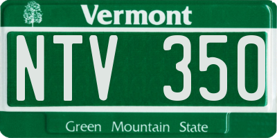 VT license plate NTV350