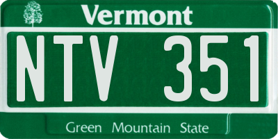 VT license plate NTV351