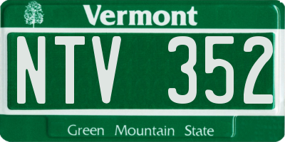 VT license plate NTV352