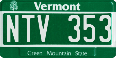 VT license plate NTV353