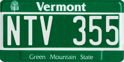 VT license plate NTV355