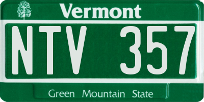 VT license plate NTV357