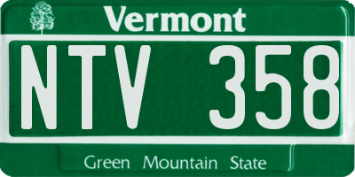 VT license plate NTV358
