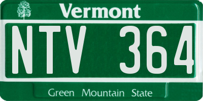 VT license plate NTV364