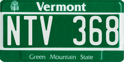 VT license plate NTV368