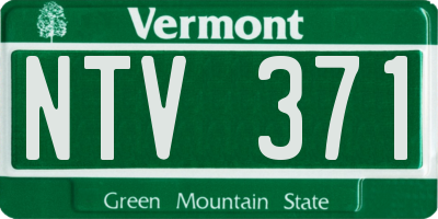 VT license plate NTV371