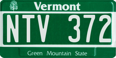VT license plate NTV372