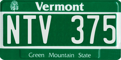 VT license plate NTV375
