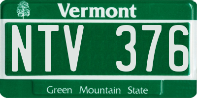 VT license plate NTV376