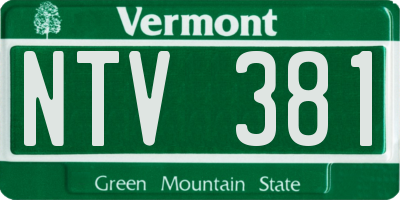 VT license plate NTV381