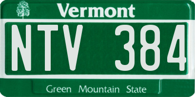 VT license plate NTV384