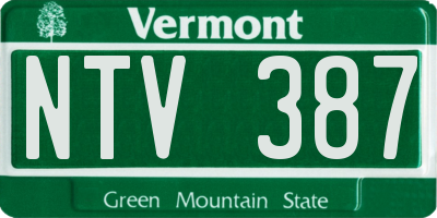 VT license plate NTV387